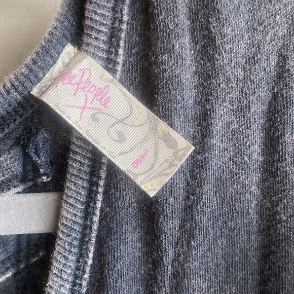 Free People Rocket Cat Boho-Grunge Black Linen/Cotton Midi Dress size large - Picture 12 of 16